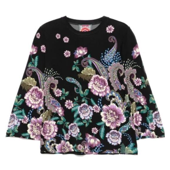 NEW Johnny Was The Janie Favorite V-neck Kimono Sleeve Tee Floral Size XL - Picture 7 of 11